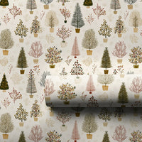 Modern Rustic Pine Gift Wrap, Potted Christmas Tree Wrapping Paper, Minimalist Holiday Gift Wrapping Paper, Festive Winter Paper Roll