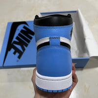 High Top Sneakers, Blue White Colorway, Lace Up Design, Casual Gift for Sneaker Fans