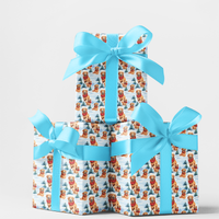 Festive Winter Dog Gift Wrap, Golden Retriever Christmas Wrapping Paper, Holiday Golden Retriever Wrapping Paper Roll, Xmas Dog Lover Wrap