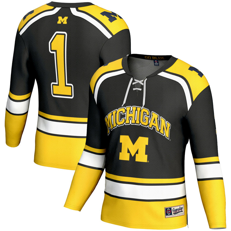 #1 Michigan Wolverines Hockey Jersey - Black