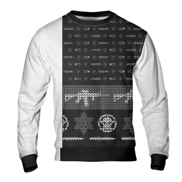 Tactical Skull Sweatshirt, AR-15 Ugly Christmas Sweatshirt, Military Gun Pattern Holiday Sweater, Gun Lover Sweatshirt, Xmas 