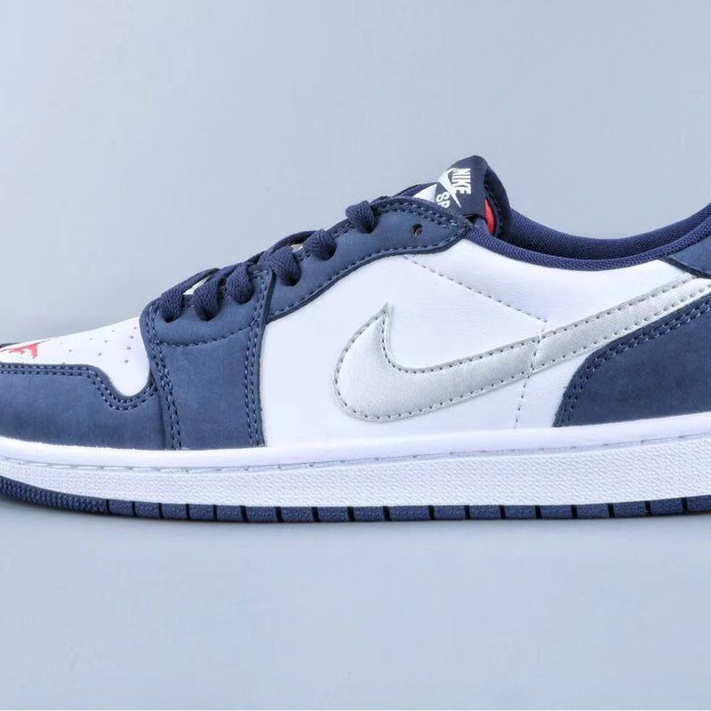 Low Top Sneakers, Blue Colorway, Lace Up Design, Casual Gift for Sneaker Fans