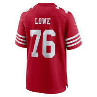 San Francisco 49ers Vederian Lowe Scarlet Team Game Jersey