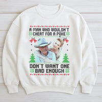 Western Ugly Christmas Sweater, Humorous Cowboy Christmas Sweatshirt, Rodeo Holiday Crewneck, Rancher Xmas Pullover, Country Western Present