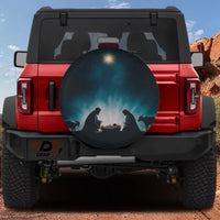 Silent Night Holy Christmas Tire Cover, Nativity Scene Spare Tire Cover, Christian Faith Spare Tire Cover, Religious Jeep Bronco RV Decor