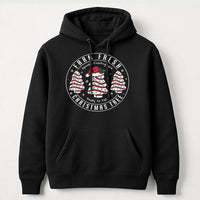 Retro Holiday Cake Graphic Sweatshirt, Farm Fresh Christmas Tree Cake Hoodie, Christmas Tree Dessert Hooded Pullover, Xmas Winter Present