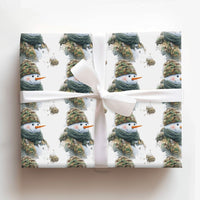 Tactical Soldier Christmas Gift Wrap, Military Camo Snowman Wrapping Paper, Army Veteran Holiday Paper, Festive Present Wrapping Paper, Present