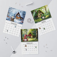 Winter Cottage Gnome Calendar, 2026 Gnome Wall Calendar, Adorable Seasonal Monthly Calendar, Cottagecore Home Decor, Christmas Present for Her