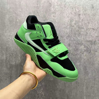 Mid Top Sneakers, Green Colorway, Lace Up Design, Casual Gift for Sneaker Fans