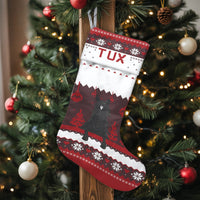Ugly Sweater Holiday Stocking, Black Friesian Horse Christmas Stocking, Personalized Christmas Stocking, Equestrian Christmas Stocking