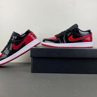 Low Top Sneakers, Black Red Colorway, Lace Up Design, Casual Gift for Sneaker Fans