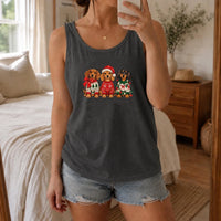 Wiener Dog Christmas Tank, Christmas Dachshund Tank Top, Retro Holiday Dachshund Sleeveless Tee, Adorable Dog Lover Xmas Present