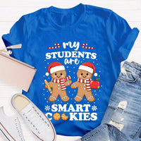 Snowflake Holiday Educator Tee, Smart Cookies Teacher Christmas Shirt, Adorable Baking School T-Shirt, Elementary Teacher Graphic Xmas Shirt