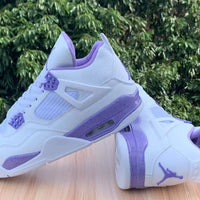 Sneakers, White Purple Colorway, Lace Up Design, Casual Gift for Sneaker Fans