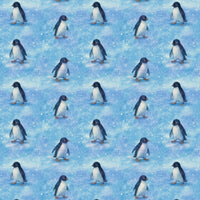 Snowy Penguin Gift Wrap, Winter Penguin Wrapping Paper, Winter Wonderland Wrapping Paper, Holiday Bird Gift Wrap, Christmas Present Paper