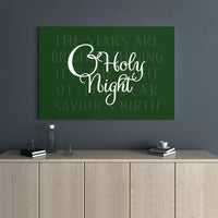Christmas Song Lyrics Wall Art, O Holy Night Canvas Print, Holiday Religious Canvas Decor, Christian Christmas Canvas, Seasonal Church Present