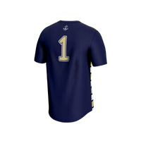 #1 Navy Midshipmen Lightweight Soccer Fashion Jersey - Navy