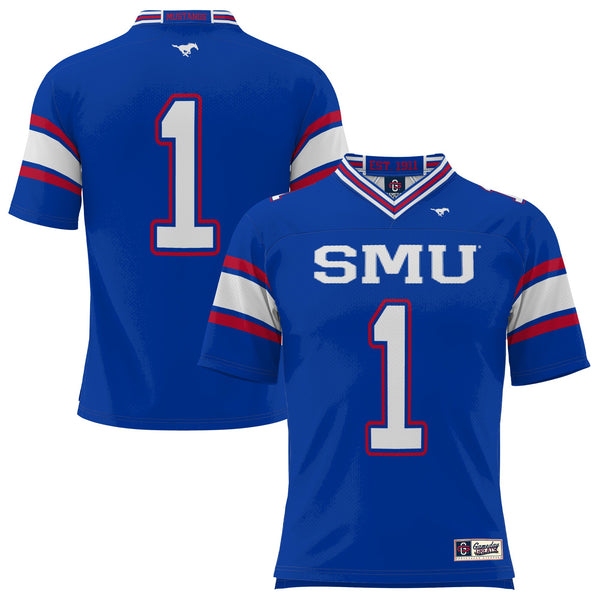 #1 SMU Mustangs Endzone Football Jersey - Royal