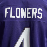 Baltimore Ravens Zay Flowers Purple Team Game Jersey