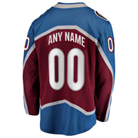 Colorado Avalanche Maroon Home Breakaway Custom Jersey