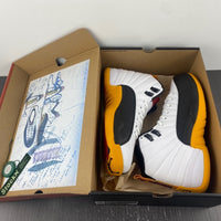 Low Top Sneakers, White Black Yellow Colorway, Lace Up Design, Casual Gift for Sneaker Fans