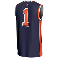 #1 Virginia Cavaliers Lightweight Basketball Jersey - Navy