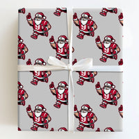 Number 9 Jersey Gift Wrap, Football Santa Wrapping Paper, Christmas Football Wrapping Paper, Holiday Santa Wrapping Paper, Sports Fan Wrap