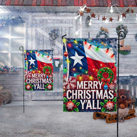 Southern Holiday Garden Flag, Merry Christmas Y'all Texas Garden Flag, Double-Sided Xmas Yard Flag, Lone Star State Decor Present
