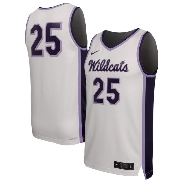 #25 Kansas State Wildcats Replica Basketball Jersey - White