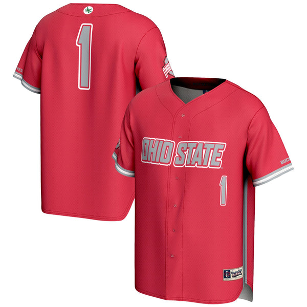 #1 Ohio State Buckeyes Lightweight Baseball Jersey - Scarlet