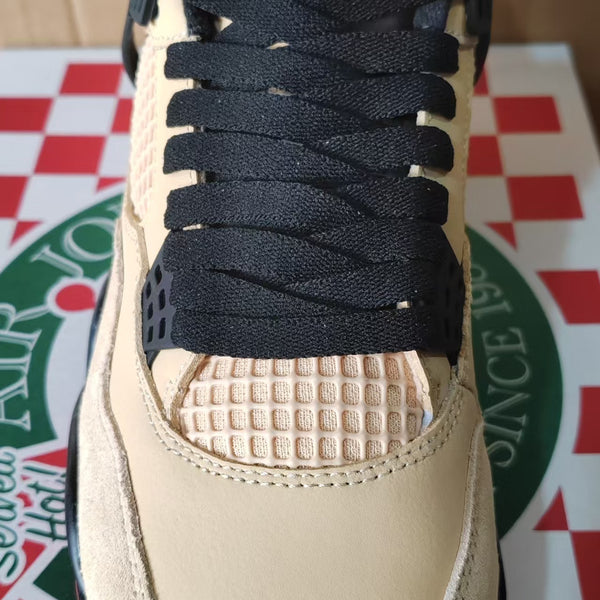 Mid Top Sneakers, Beige Black Colorway, Lace Up Design, Casual Gift for Sneaker Fans