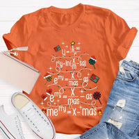 Math Equation Holiday Tee, Math Teacher Christmas Tree T-Shirt, Humorous Math Teacher Xmas Shirt, STEM Graphic Tee, Educator Holiday Present Shirt