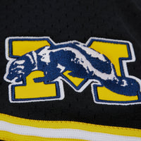 Black Michigan Wolverines On The Clock Full-Button Fashion Jersey