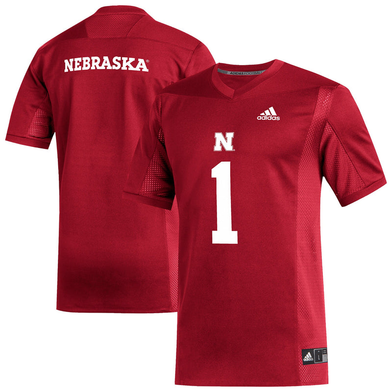 #1 Scarlet Nebraska Huskers Replica Football Jersey