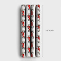 Number 6 and 44 Auto Racing Gift Wrap, Vintage Race Car Santa Wrapping Paper, Watercolor Motorsport Holiday Paper, Christmas Wrapping Paper