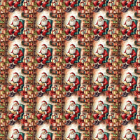 Vintage Christmas Santa Claus Gift Wrap, Reading Santa Wrapping Paper, Retro Holiday Wrapping Paper, Xmas Present Gift Wrapping Paper