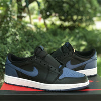 Low Top Sneakers, Blue Black Colorway, Lace Up Design, Casual Gift for Sneaker Fans