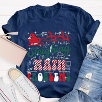 Humorous Christmas Math Teacher T-Shirt, Sleighing Math Problems Shirt, Holiday Math Pun Graphic Tee, Winter Xmas Top, Math Educator Present