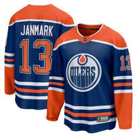 Edmonton Oilers Mattias Janmark Royal Home Breakaway Jersey