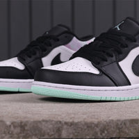 Low Top Sneakers, Black Green Colorway, Tie Dye Pattern, Gradient Colorway, Lace Up Design, Casual Gift for Sneaker Fans