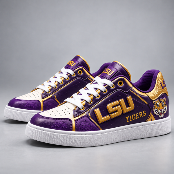 LSU Pride - Purple and Gold Low Top Sneakers - main