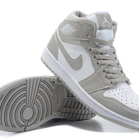 Sneakers, Gray White Colorway, Lace Up Design, Casual Gift for Sneaker Fans