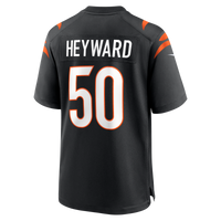 Cincinnati Bengals Shaka Heyward Black Team Game Jersey