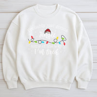Minimalist Santa Hat Holiday Sweater, Christmas Lights Sweatshirt, Comfy Xmas Lights Crewneck, Festive Winter Pullover, Christmas Sweatshirt