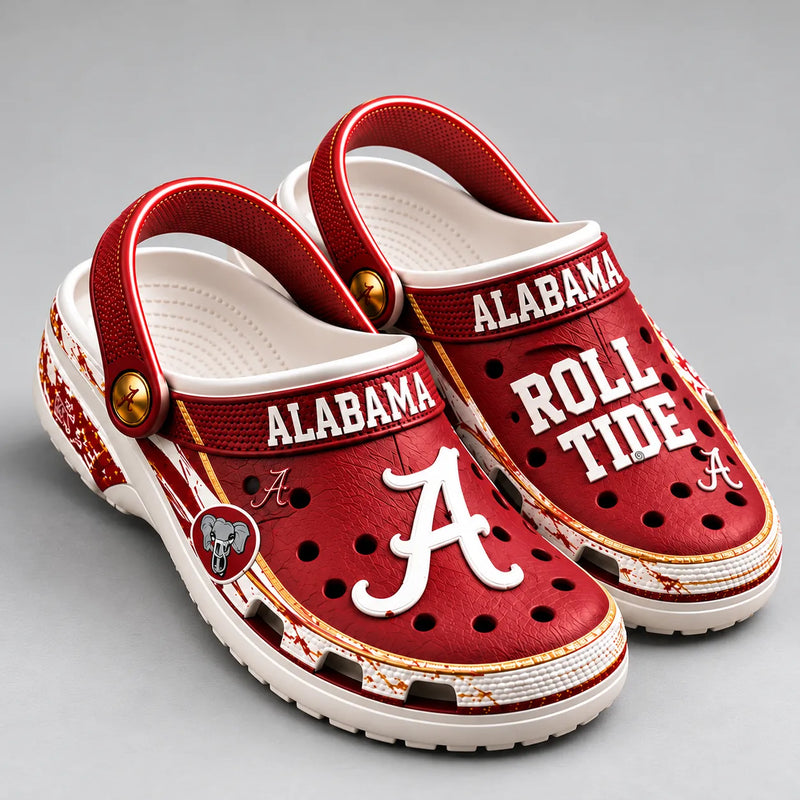 Crimson Standard - ALA Roll Tide Script Clogs