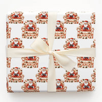 Video Game Controller Gift Wrap, Floral Armchair Gamer Santa Wrapping Paper, Humorous Santa Christmas Wrapping Paper, Gamer Gift Wrap