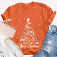 Sheet Music Holiday Tree T-Shirt, Music Teacher Christmas Shirt, Musical Notes Graphic Tee, Choir Director Christmas Present Shirt