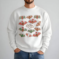 Spooky Christmas Sweatshirt, Gingerbread Bat Sweatshirt, Goth Gingerbread Bat Sweater, Creepy Adorable Holiday Crewneck, Alternative Xmas Present