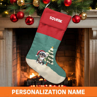 Adorable Dog Pet Holiday Stocking, Personalized Chihuahua Christmas Stocking, Custom Chihuahua Xmas Stocking, Puppy Lover Holiday Present Stocking