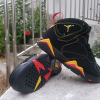 Sneakers, Black Yellow Colorway, Lace Up Design, Casual Gift for Sneaker Fans